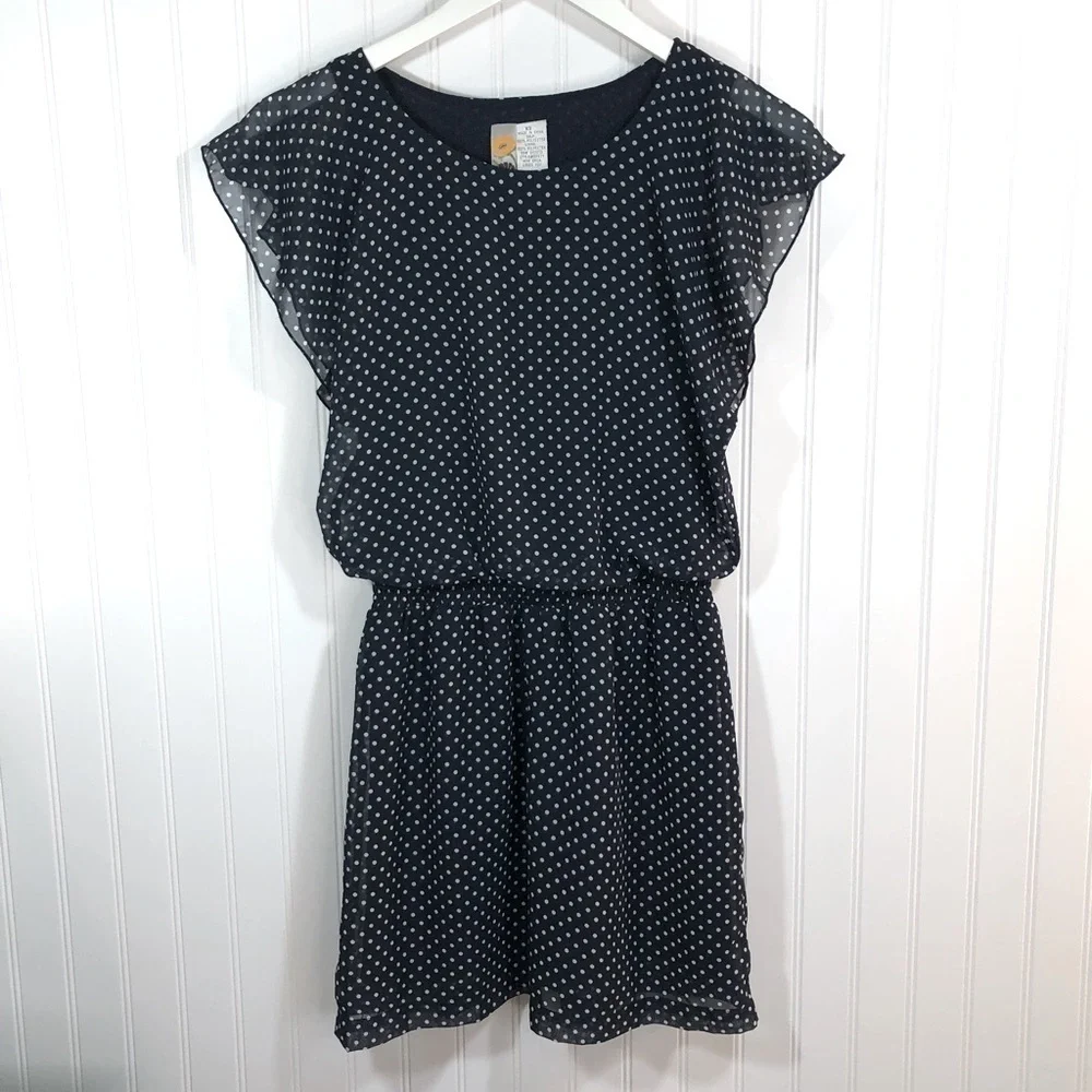Mimi Chica EUC Navy Polka Dot Mini Dress XS